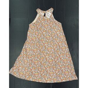 ANN TAYLOR LOFT Outlet NWT Red Floral Lined Halter Dress Size XS New